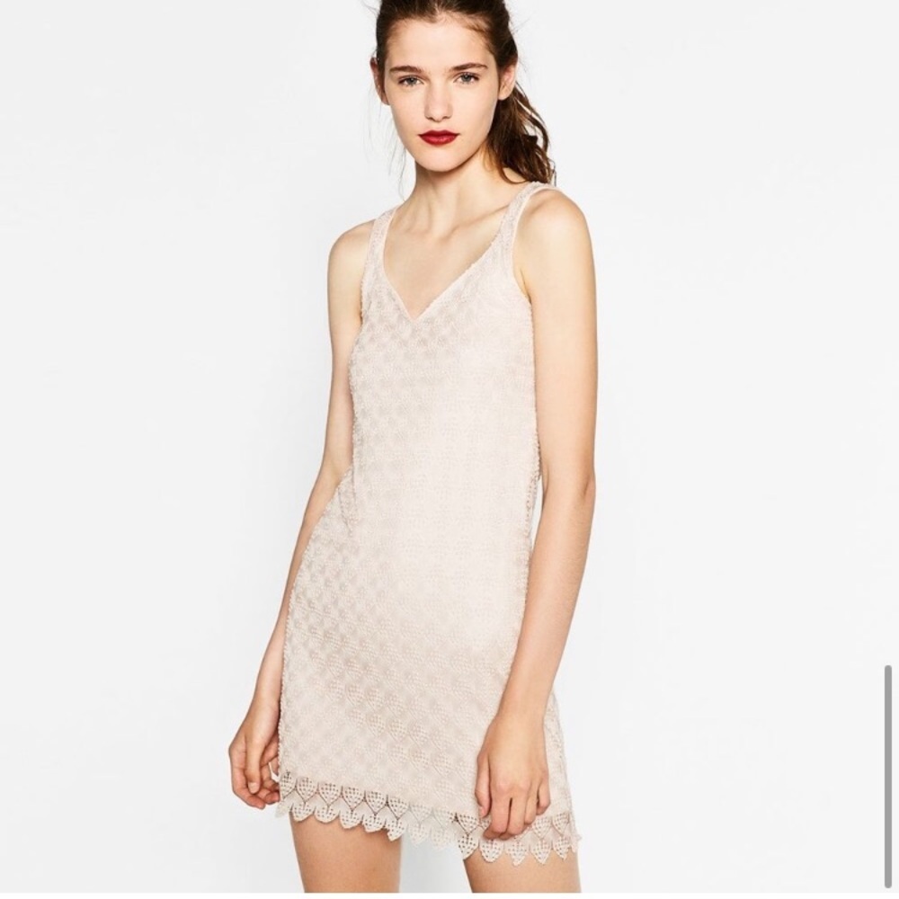 ZARA CROCHET LACE SLEEVELESS DRESS BRAND NEW WITH TAGS SMALL